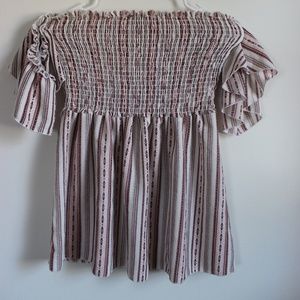 Patterned Off the Shoulder Top